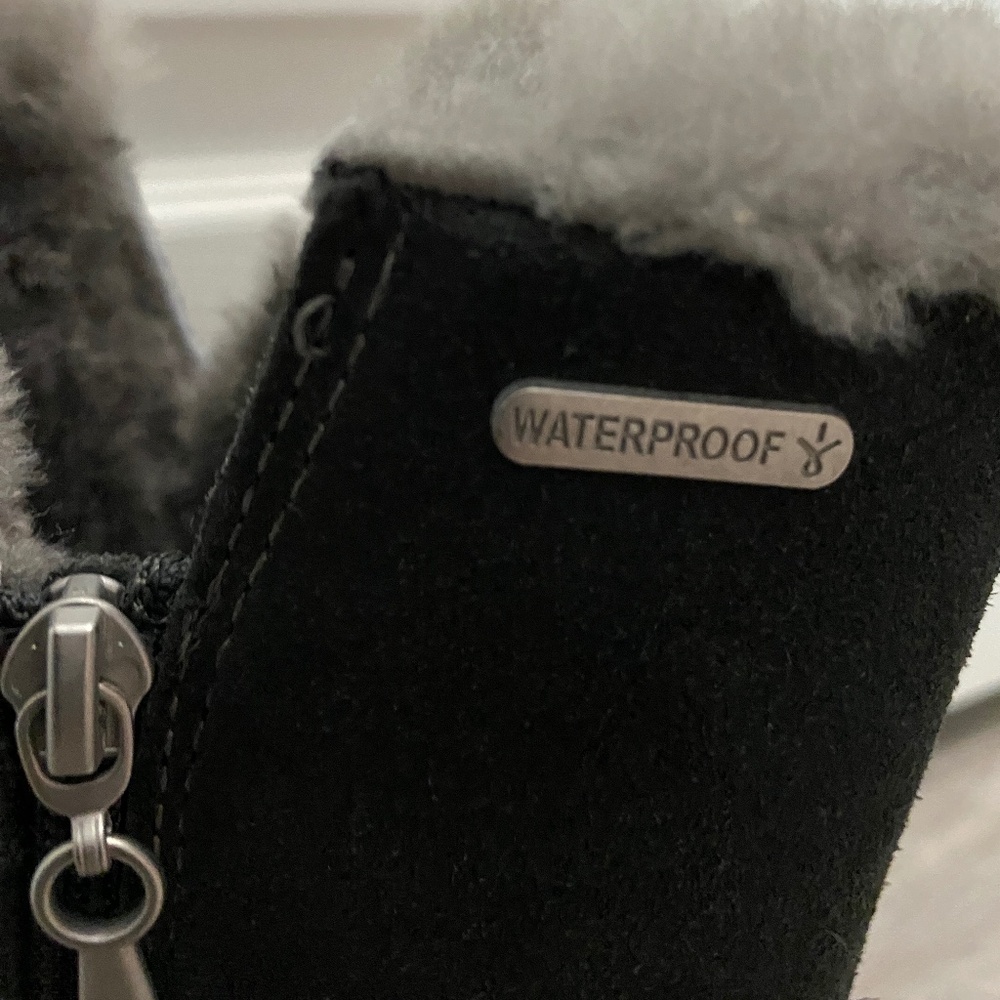 Ladies Emu Australia Gravelly Waterproof Suede Sheepskin Boots Gray Size10 New - Picture 4 of 16